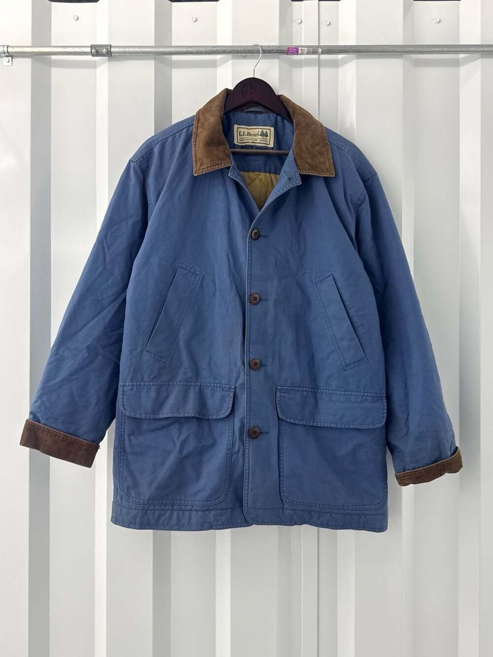 Vintage L.L. Bean Quilted-Lined Field Barn Jacket with Corduroy Collar